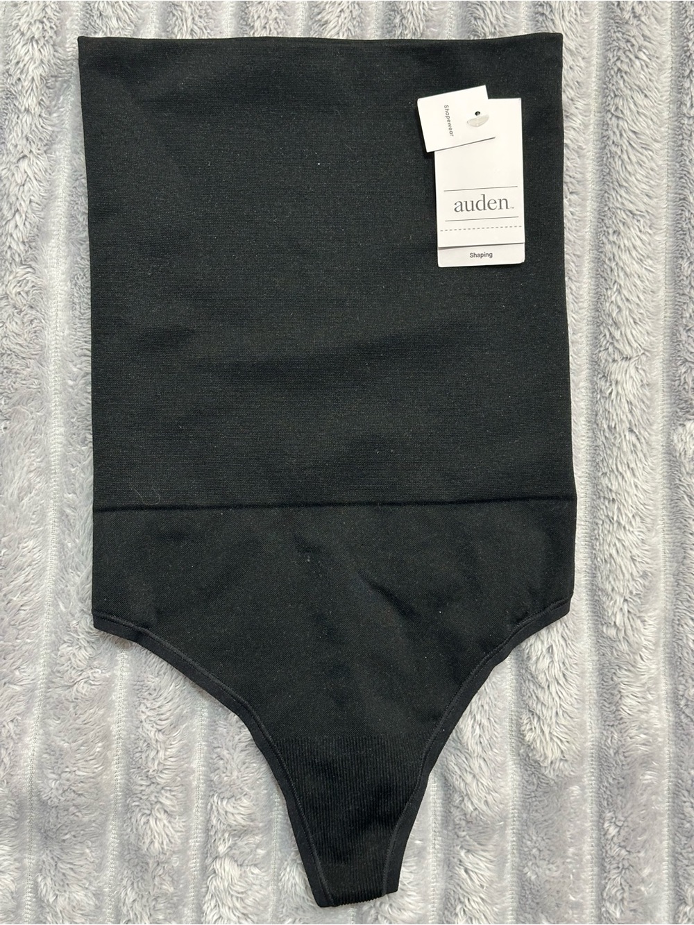 NWT Auden High-Waisted Shaping Thong (Size XS) — Black